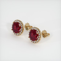 <span>1.62</span>&nbsp;<span class="tooltip-light">Ct.Tw.<span class="tooltiptext">Total Carat Weight</span></span> Ruby Earrings, 18K Yellow Gold 2
