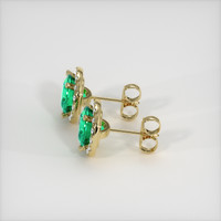 <span>1.25</span>&nbsp;<span class="tooltip-light">Ct.Tw.<span class="tooltiptext">Total Carat Weight</span></span> Emerald Earrings, 18K Yellow Gold 3