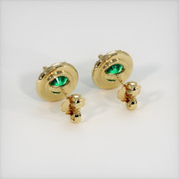 <span>1.25</span>&nbsp;<span class="tooltip-light">Ct.Tw.<span class="tooltiptext">Total Carat Weight</span></span> Emerald Earrings, 18K Yellow Gold 4