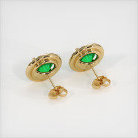 <span>2.91</span>&nbsp;<span class="tooltip-light">Ct.Tw.<span class="tooltiptext">Total Carat Weight</span></span> Emerald Earrings, 18K Yellow Gold 4