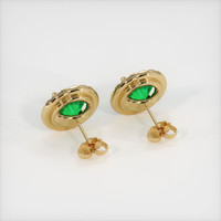 <span>2.91</span> <span class="tooltip-light">Ct.Tw.<span class="tooltiptext">Total Carat Weight</span></span> Emerald Earrings, 18K Yellow Gold 4