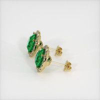 <span>3.23</span>&nbsp;<span class="tooltip-light">Ct.Tw.<span class="tooltiptext">Total Carat Weight</span></span> Emerald Earrings, 18K Yellow Gold 3