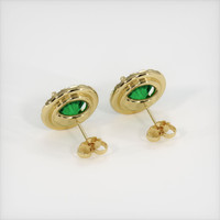 <span>3.23</span>&nbsp;<span class="tooltip-light">Ct.Tw.<span class="tooltiptext">Total Carat Weight</span></span> Emerald Earrings, 18K Yellow Gold 4