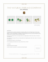 Emerald Earrings 7.25 Ct.Tw.Total Carat Weight, 18K Yellow Gold Appraisal