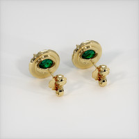 <span>1.56</span>&nbsp;<span class="tooltip-light">Ct.Tw.<span class="tooltiptext">Total Carat Weight</span></span> Emerald Earrings, 18K Yellow Gold 4