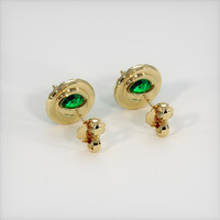 <span>1.71</span>&nbsp;<span class="tooltip-light">Ct.Tw.<span class="tooltiptext">Total Carat Weight</span></span> Emerald Earrings, 18K Yellow Gold 4