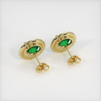 <span>3.20</span>&nbsp;<span class="tooltip-light">Ct.Tw.<span class="tooltiptext">Total Carat Weight</span></span> Emerald Earrings, 18K Yellow Gold 4