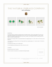 Emerald Earrings 1.83 Ct.Tw.Total Carat Weight, 18K Yellow Gold Appraisal