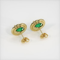 <span>1.83</span>&nbsp;<span class="tooltip-light">Ct.Tw.<span class="tooltiptext">Total Carat Weight</span></span> Emerald Earrings, 18K Yellow Gold 4