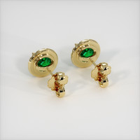 <span>1.03</span>&nbsp;<span class="tooltip-light">Ct.Tw.<span class="tooltiptext">Total Carat Weight</span></span> Emerald Earrings, 18K Yellow Gold 4