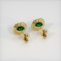 <span>1.77</span>&nbsp;<span class="tooltip-light">Ct.Tw.<span class="tooltiptext">Total Carat Weight</span></span> Emerald Earrings, 18K Yellow Gold 4