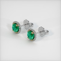 <span>1.79</span>&nbsp;<span class="tooltip-light">Ct.Tw.<span class="tooltiptext">Total Carat Weight</span></span> Emerald Earrings, 18K Yellow Gold 2