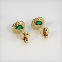 <span>1.11</span>&nbsp;<span class="tooltip-light">Ct.Tw.<span class="tooltiptext">Total Carat Weight</span></span> Emerald Earrings, 18K Yellow Gold 4