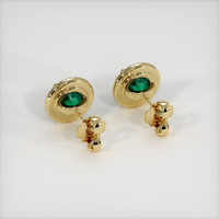 <span>1.43</span>&nbsp;<span class="tooltip-light">Ct.Tw.<span class="tooltiptext">Total Carat Weight</span></span> Emerald Earrings, 18K Yellow Gold 4