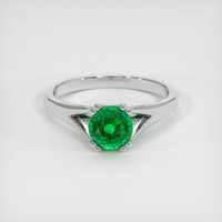 0.94 Ct. Emerald Ring, Platinum 950 1