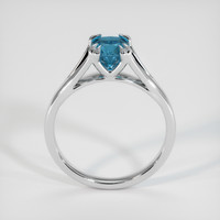 1.37 Ct. Greenish Blue Sapphire Ring, Platinum 950 3