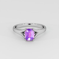 1.53 Ct. Pinkish Purple Sapphire Ring, Platinum 950 1