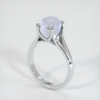6.04 Ct. Grey Sapphire Ring, 14K White Gold 2