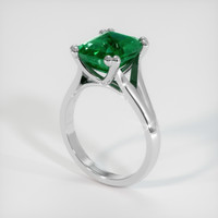 3.70 Ct. Emerald Ring, 18K White Gold 2