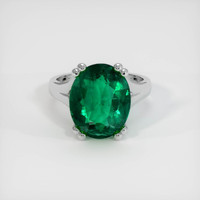 6.17 Ct. Emerald Ring, 18K White Gold 1