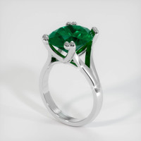 6.17 Ct. Emerald Ring, 18K White Gold 2