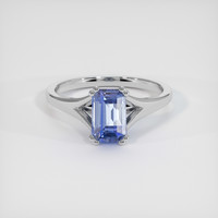2.17 Ct. Blue Sapphire Ring, 18K White Gold 1