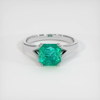 2.09 Ct. Emerald Ring, 18K White Gold 1