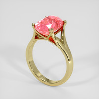 5.15 Ct. Padparadscha Sapphire Ring, 14K Yellow Gold 2