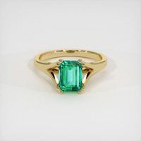 2.02 Ct. Emerald Ring, 18K Yellow Gold 1