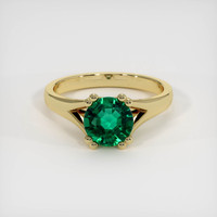 1.23 Ct. Emerald Ring, 18K Yellow Gold 1