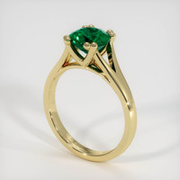 1.23 Ct. Emerald Ring, 18K Yellow Gold 2