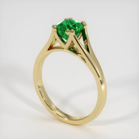 0.94 Ct. Emerald   Ring, 18K Yellow Gold 2