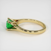 0.94 Ct. Emerald Ring, 18K Yellow Gold 4