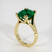 6.17 Ct. Emerald Ring, 18K Yellow Gold 2
