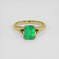 1.54 Ct. Emerald Ring, 18K Yellow Gold 1