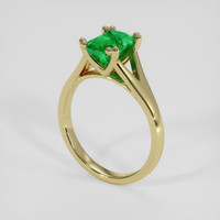 1.54 Ct. Emerald Ring, 18K Yellow Gold 2