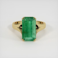 4.00 Ct. Emerald Ring, 18K Yellow Gold 1