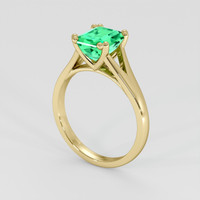 1.74 Ct. Emerald Ring, 18K Yellow Gold 2