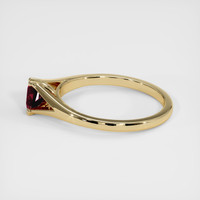 0.45 Ct. Ruby Ring, 18K Yellow Gold 4