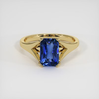 3.35 Ct. Blue Sapphire Ring, 18K Yellow Gold 1