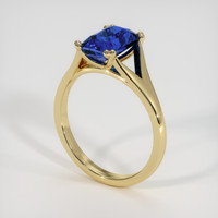 3.35 Ct. Blue Sapphire Ring, 18K Yellow Gold 2