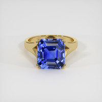 7.17 Ct. Blue Sapphire Ring, 18K Yellow Gold 1
