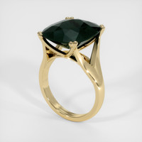 7.51 Ct. Green Sapphire Ring, 18K Yellow Gold 2