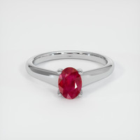 0.91 Ct. Ruby Ring, Platinum 950 1