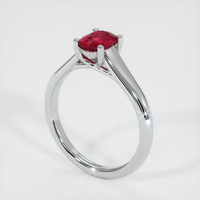 0.91 Ct. Ruby Ring, Platinum 950 2