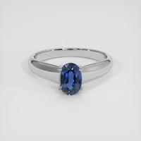 0.96 Ct. Blue Sapphire Ring, Silver 1