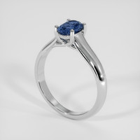 0.96 Ct. Blue Sapphire Ring, Silver 2