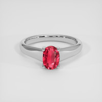 1.05 Ct. Padparadscha Sapphire Ring, Silver 1
