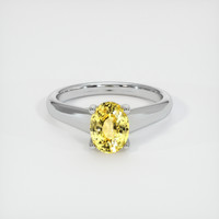 1.89 Ct. Yellow Sapphire Ring, 10K White Gold 1