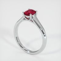 0.91 Ct. Ruby Ring, 14K White Gold 2